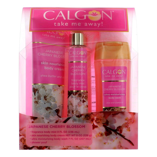 Calgon Japanese Cherry Blossom by Coty, 4 Piece Gift Set for Women