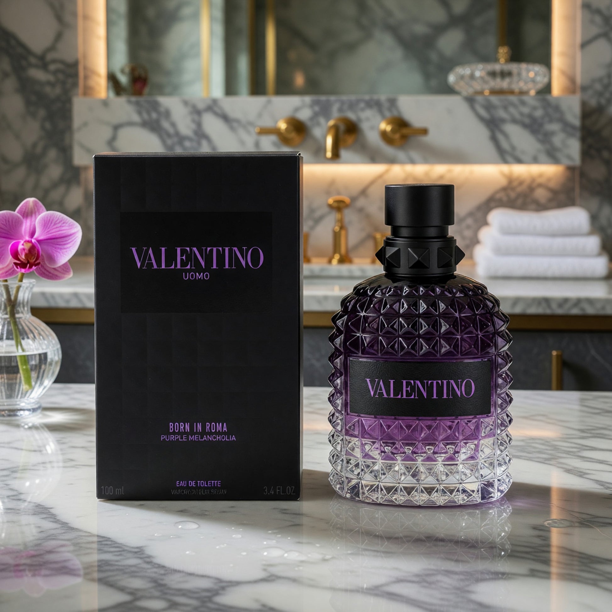 Valentino Uomo Born in Roma Purple Melancholia by Valentino, 3.3oz EDT Spray men