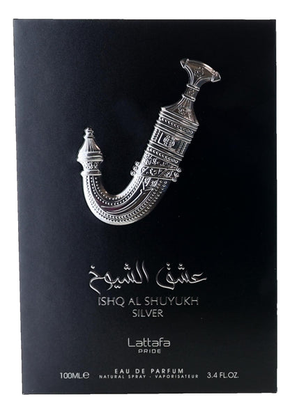 Ishq Al Shuyukh Silver by Lattafa, 3.4 oz EDP Spray for Unisex