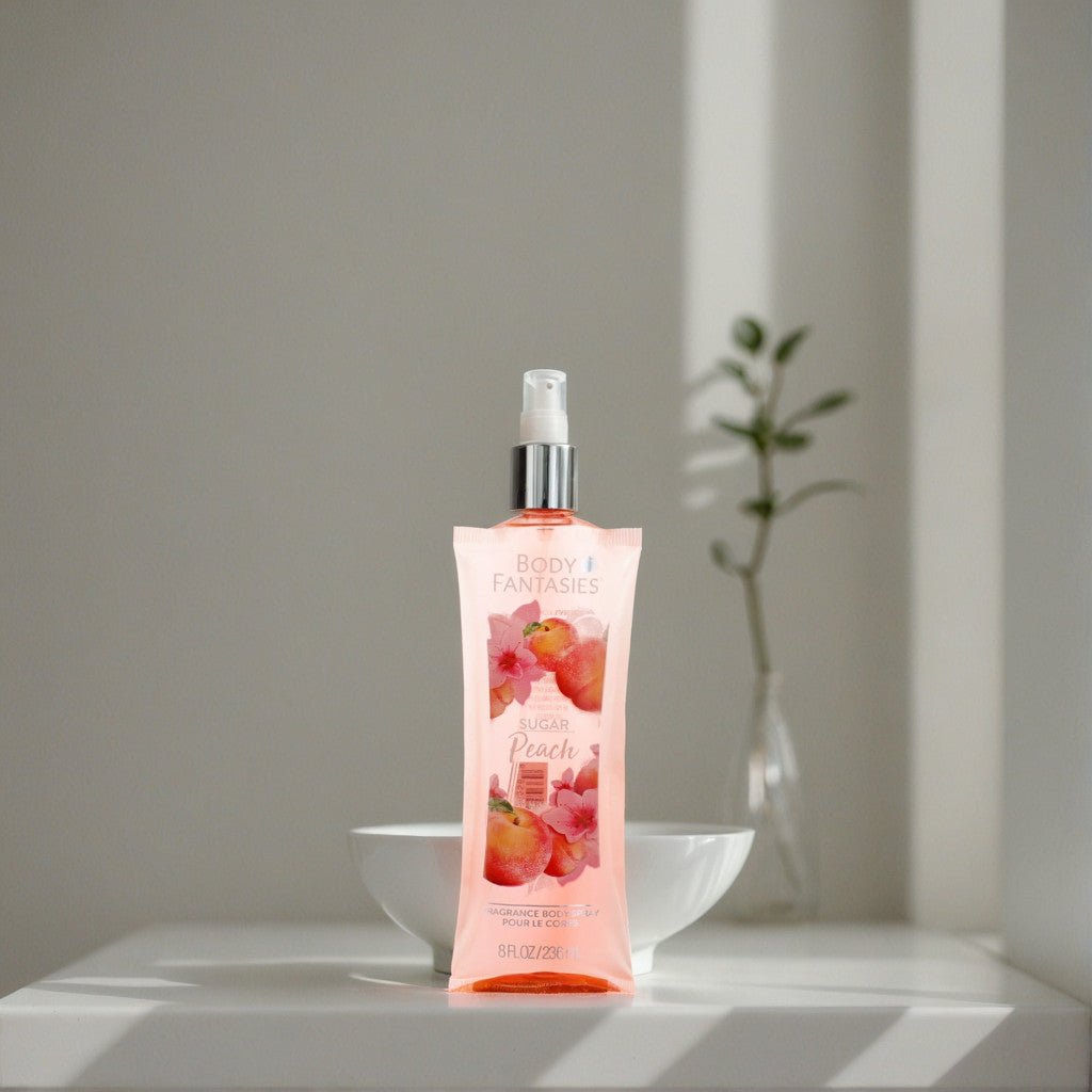 Sugar Peach by Body Fantasies, 8 oz Fragrance Body Spray for Women