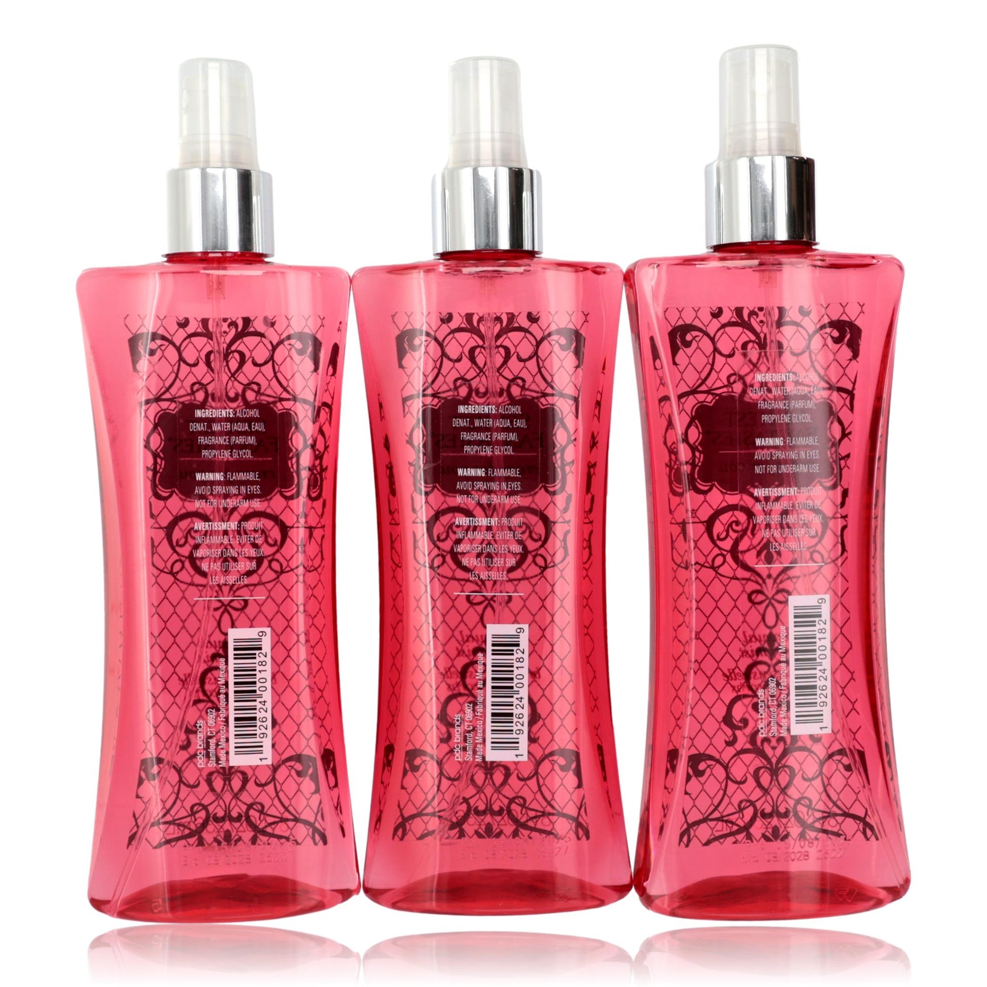 Sexiest Fantasies Crazy for You by Parfums De Coeur, 3 Pack 8oz Body Mist women