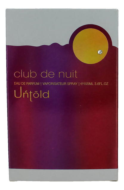 Club De Nuit Untold by Armaf, 3.6 oz EDP Spray for Unisex