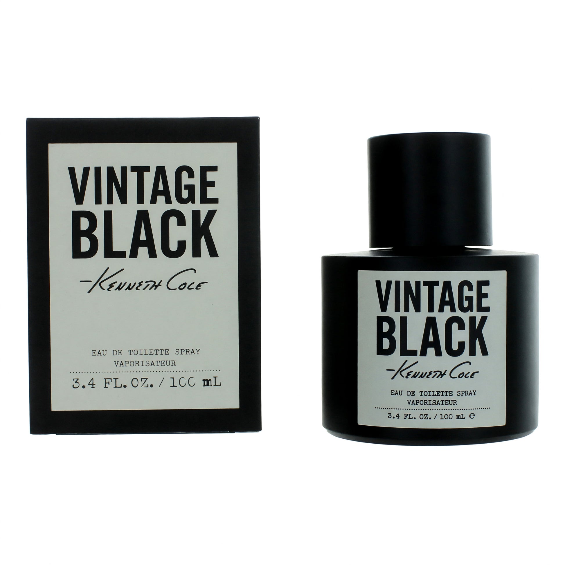 Vintage Black by Kenneth Cole, 3.4 oz EDT Spray for Men
