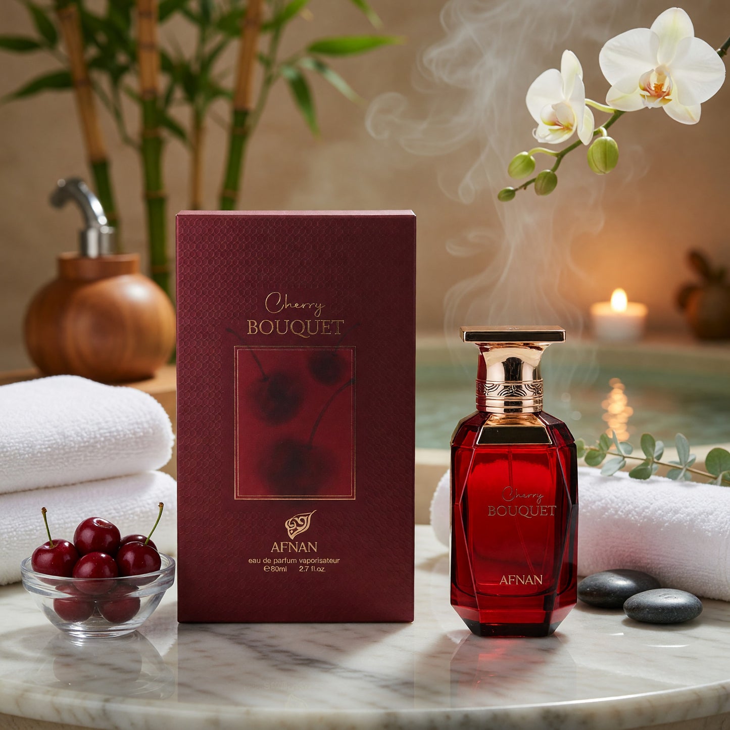 Cherry Bouquet by Afnan, 2.7 oz Eau De Pafum Spray for Women