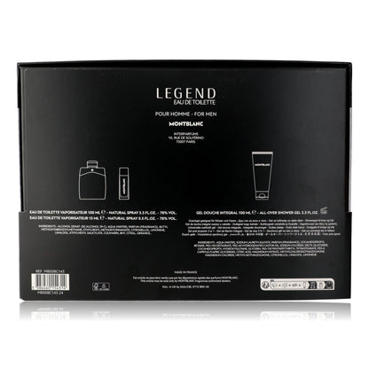 Mont Blanc Legend by Mont Blanc, 3 Piece Set for Men