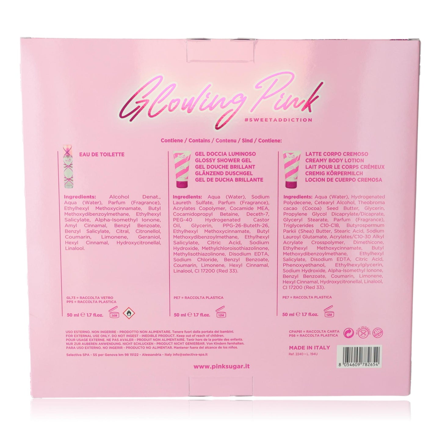 Pink Sugar by Aquolina, 3 Piece Gift Set for Women