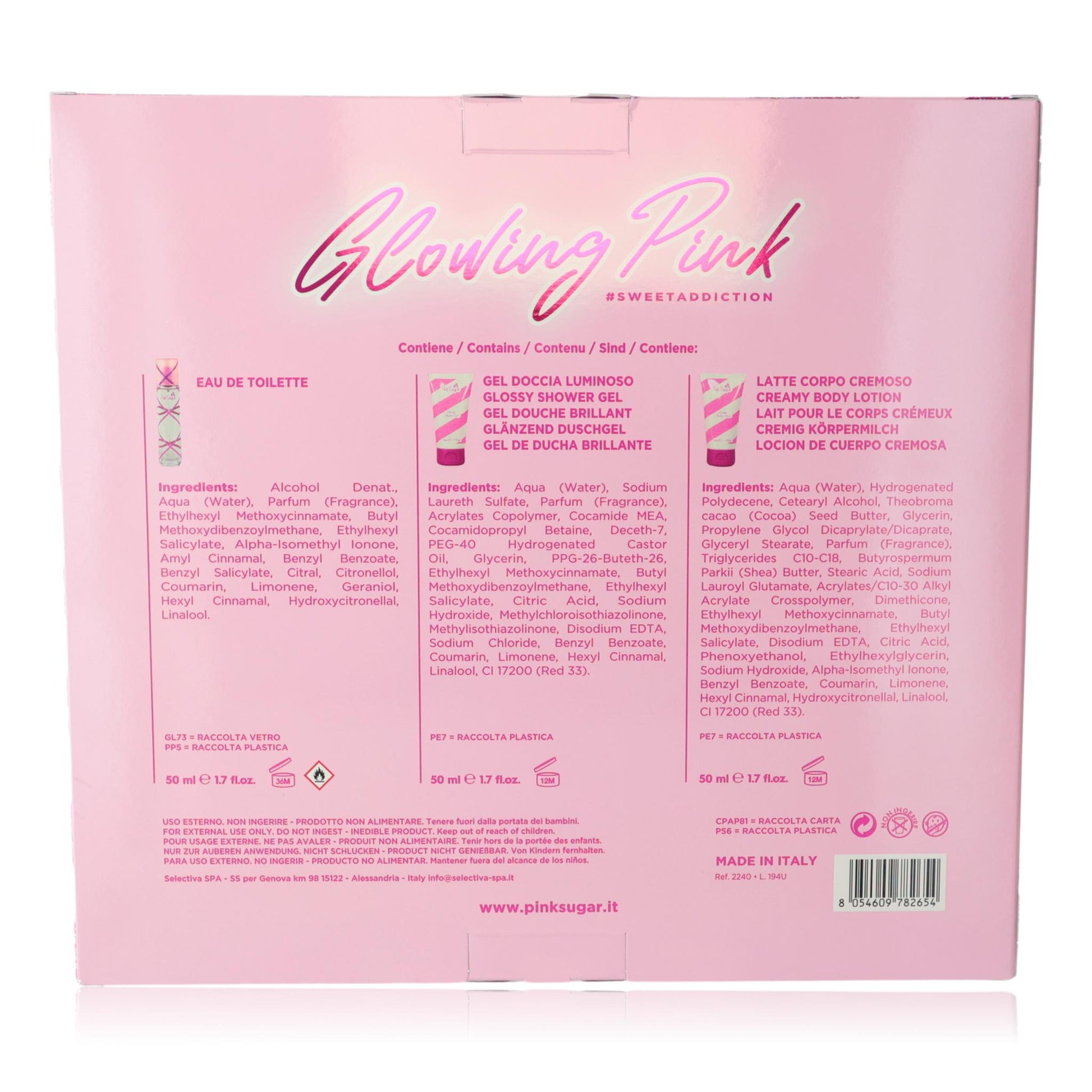 Pink Sugar by Aquolina, 3 Piece Gift Set for Women
