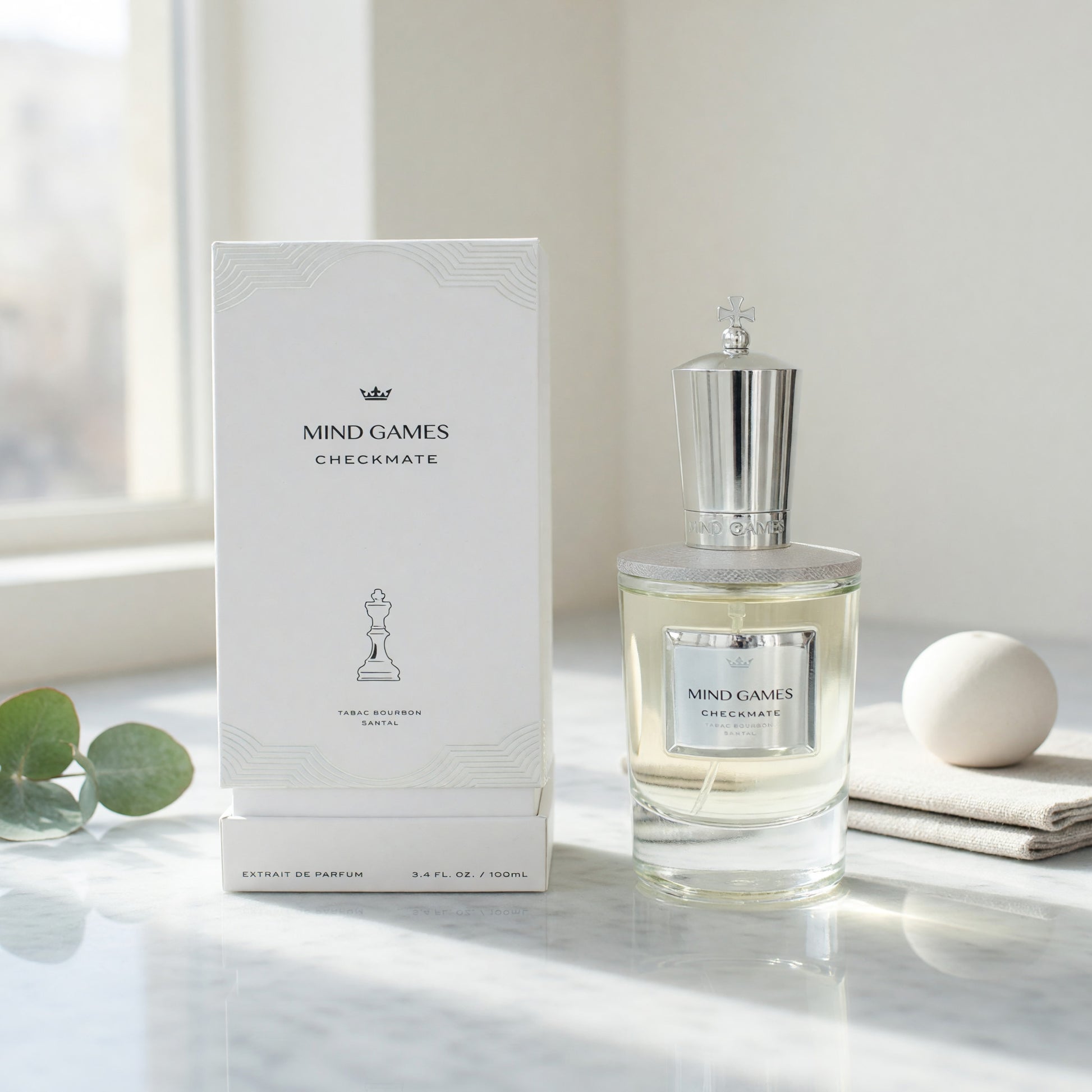 Checkmate Silver King  by Mind Games, 3.4oz Extrait De Parfum for Unisex