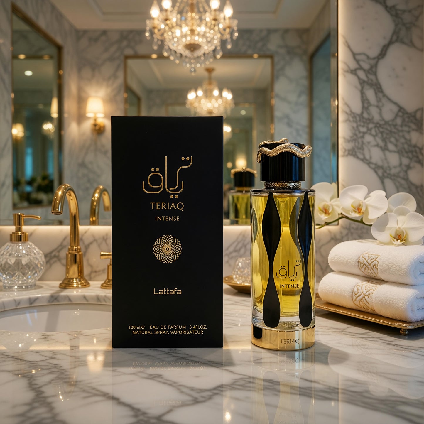 Teriaq Intense by Lattafa, 3.4 oz EDP Spray for Unisex