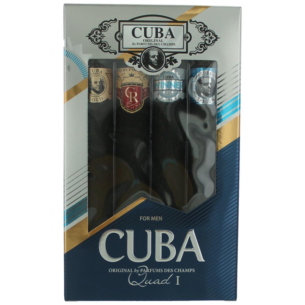 Cuba Quad I by Cuba, 4 Piece Gift Set for Men