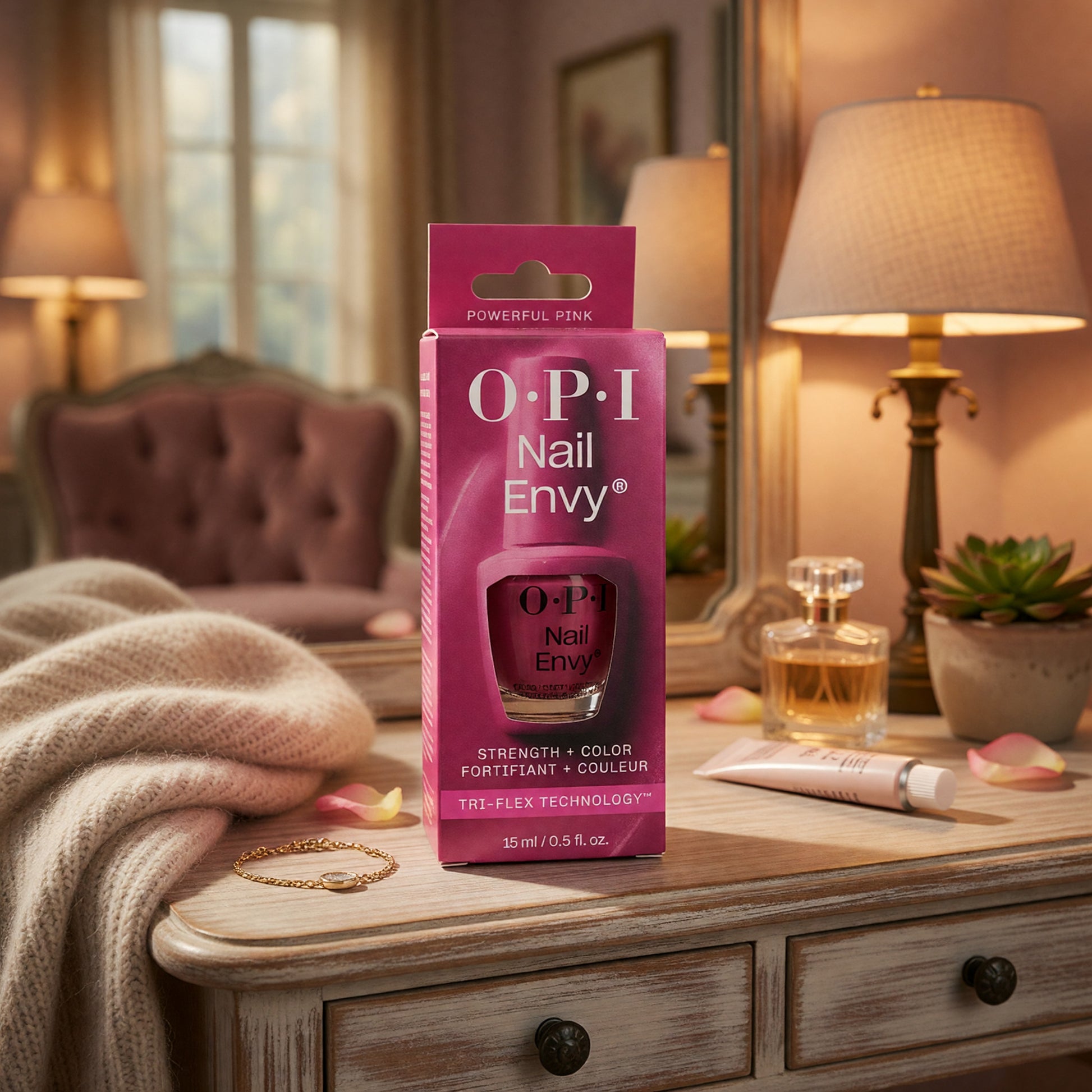 OPI Nail Envy by OPI 0.5 oz Nail Strengthener - Powerful Pink  - Powerful Pink