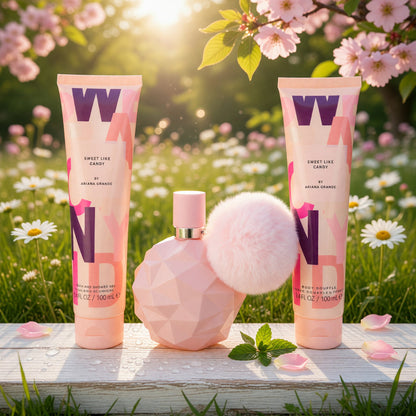 Sweet Like Candy by Ariana Grande, 3 Piece Gift Set women with 3.4oz EDP Spray