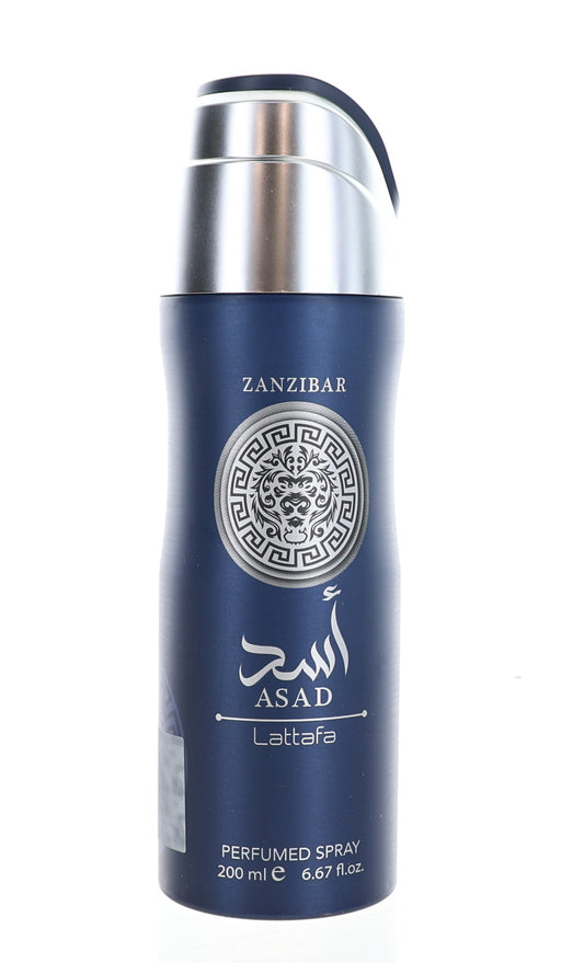 Asad Zanzibar By Lattafa, 6.7 oz Perfumed Deodorant Spray for Men