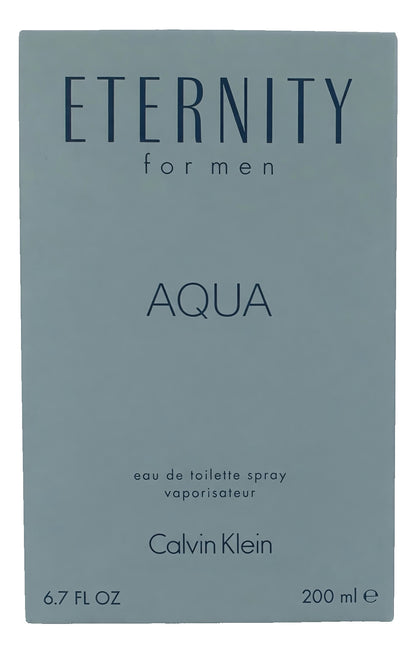 Eternity Aqua by Calvin Klein, 6.7 oz EDT Spray for Men