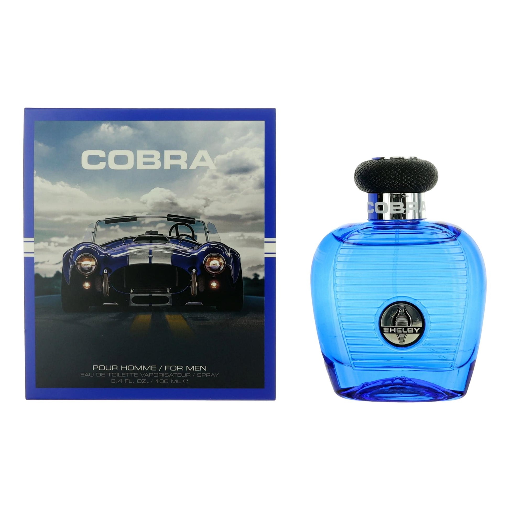 Cobra Blue by Carroll Shelby, 3.4 oz EDT Spray for Men