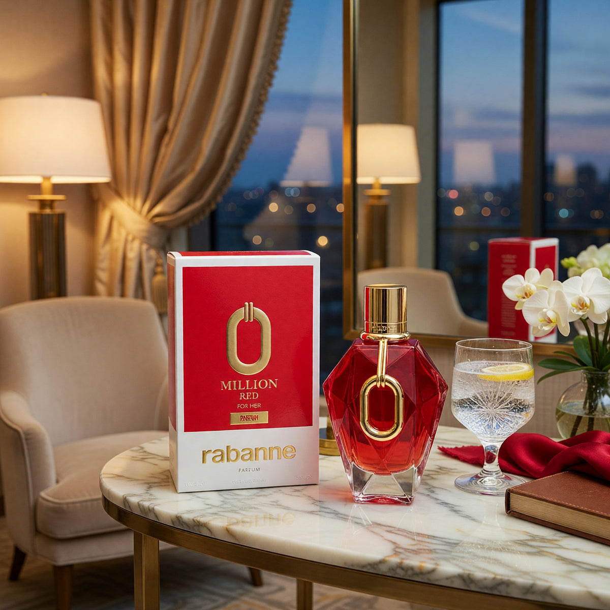 Million Red by Paco Rabanne, 3 oz Parfum Spray for Women 