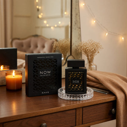 Rave Now Black by Lattafa, 3.4 oz EDP Spray for Unisex