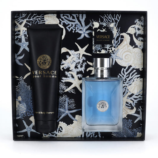Versace Pour Homme by Versace, 3 Piece Gift Set for Men with Mini