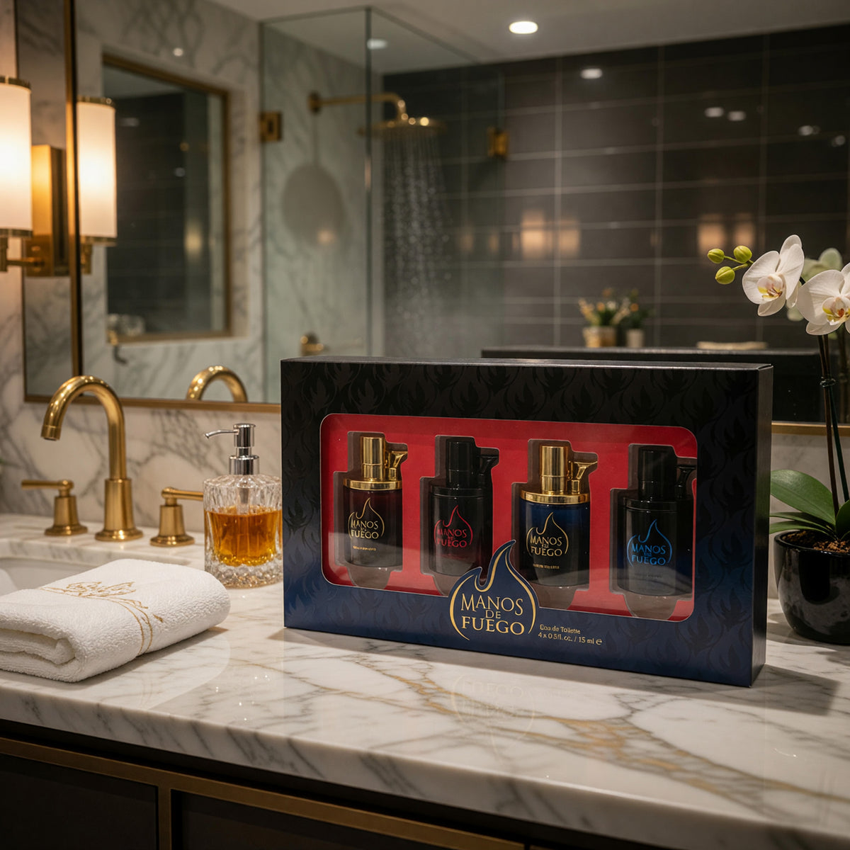 Manos De Fuego by Manos De Fuego, 4 Piece Coffret for Men