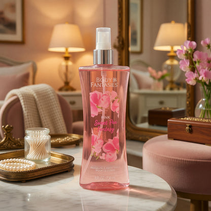 Pink Sweet Pea Fantasy by Body Fantasies, 8oz Fragrance Body Spray women