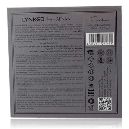 Lynked Freedom by Afnan, 3.4 oz EDP spray for Men