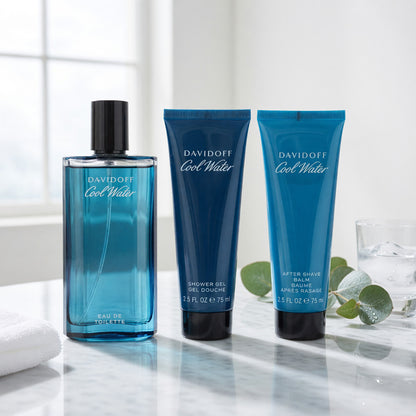 Cool Water by Davidoff, 3 Piece Gift Set for Men