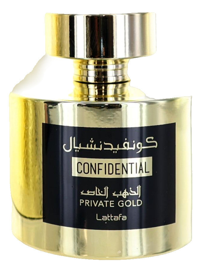 Confidential Private Gold by Lattafa, 3.4 oz EDP Spray for Unisex