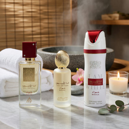 Ana Abiyedh Rouge by Lattafa, 3 Piece Gift Set for Unisex