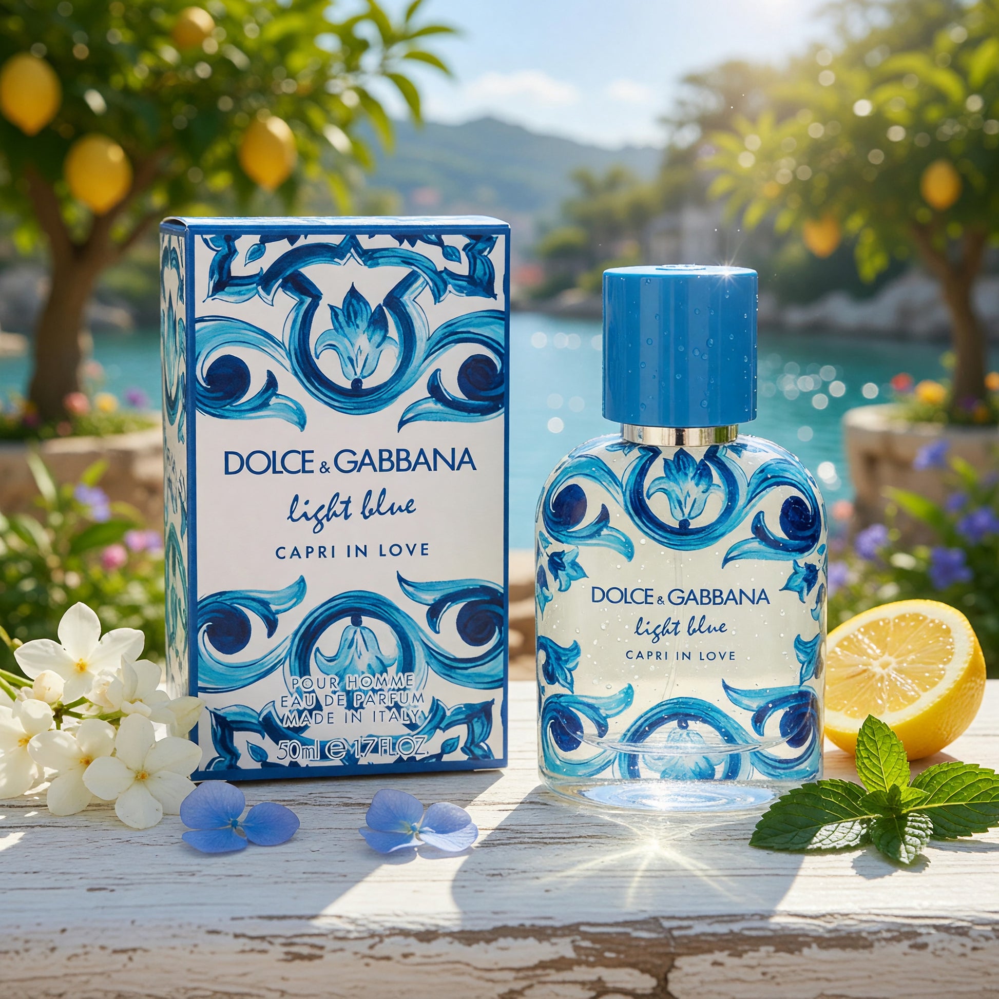 Light Blue Capri In Love by Dolce & Gabbana, 1.7 oz EDP Spray for Men
