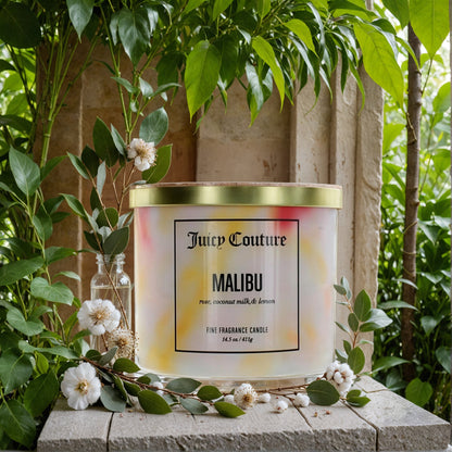Juicy Couture 14.5 oz Soy Wax Blend 3 Wick Candle - Malibu