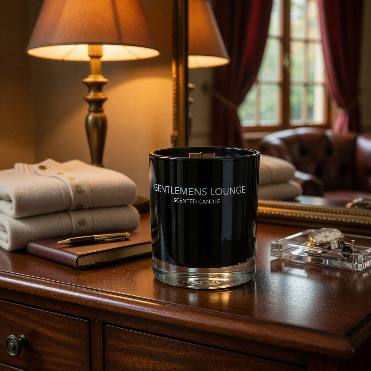 Gentlemens Lounge by Fragrance One, 10.5 oz Scented Candle