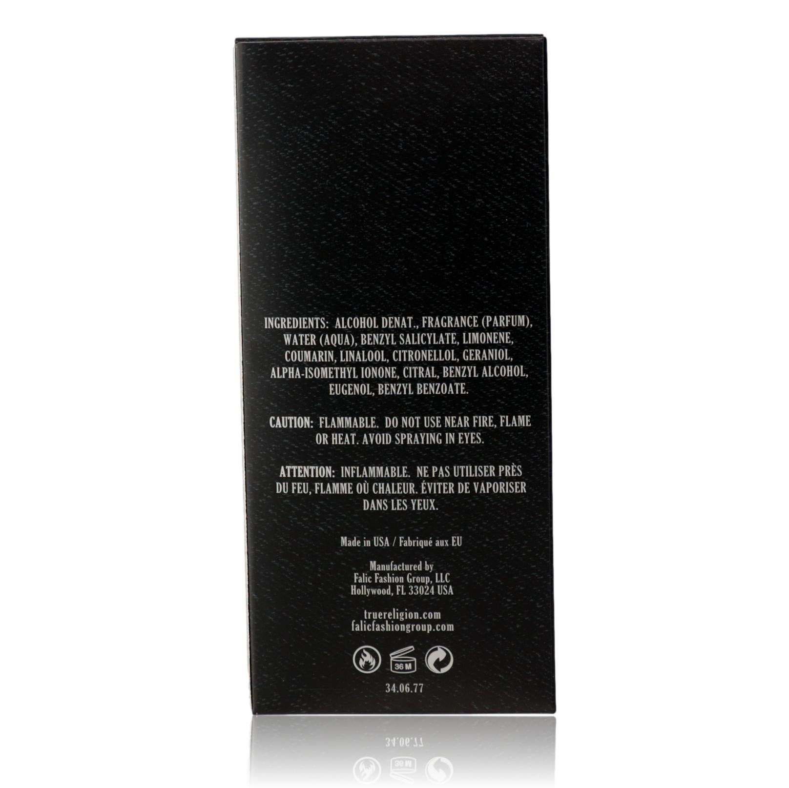 True Religion Black by True Religion, 3.4 oz EDT Spray for Men
