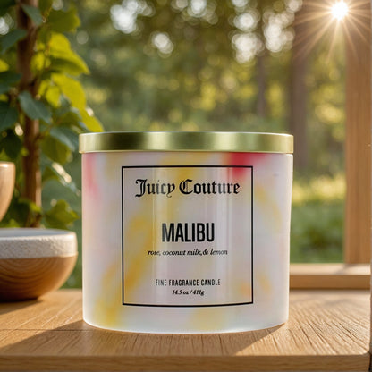 Juicy Couture 14.5 oz Soy Wax Blend 3 Wick Candle - Malibu