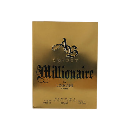 AB Spirit Millionaire by Lomani, 3.3 oz EDT Spray for Men