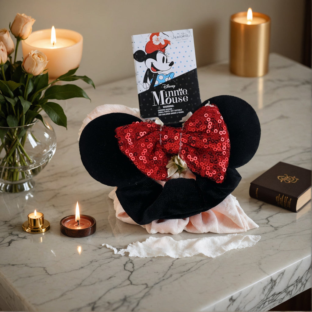 Minnie Mouse Hair Scrunchies by Disney, 2 Pack for Kids
