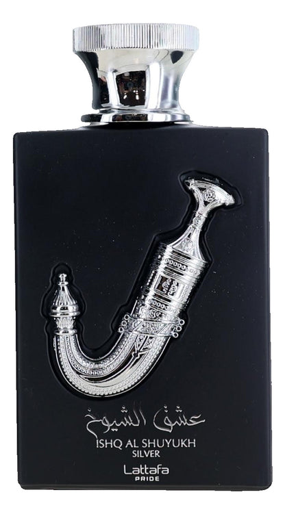 Ishq Al Shuyukh Silver by Lattafa, 3.4 oz EDP Spray for Unisex