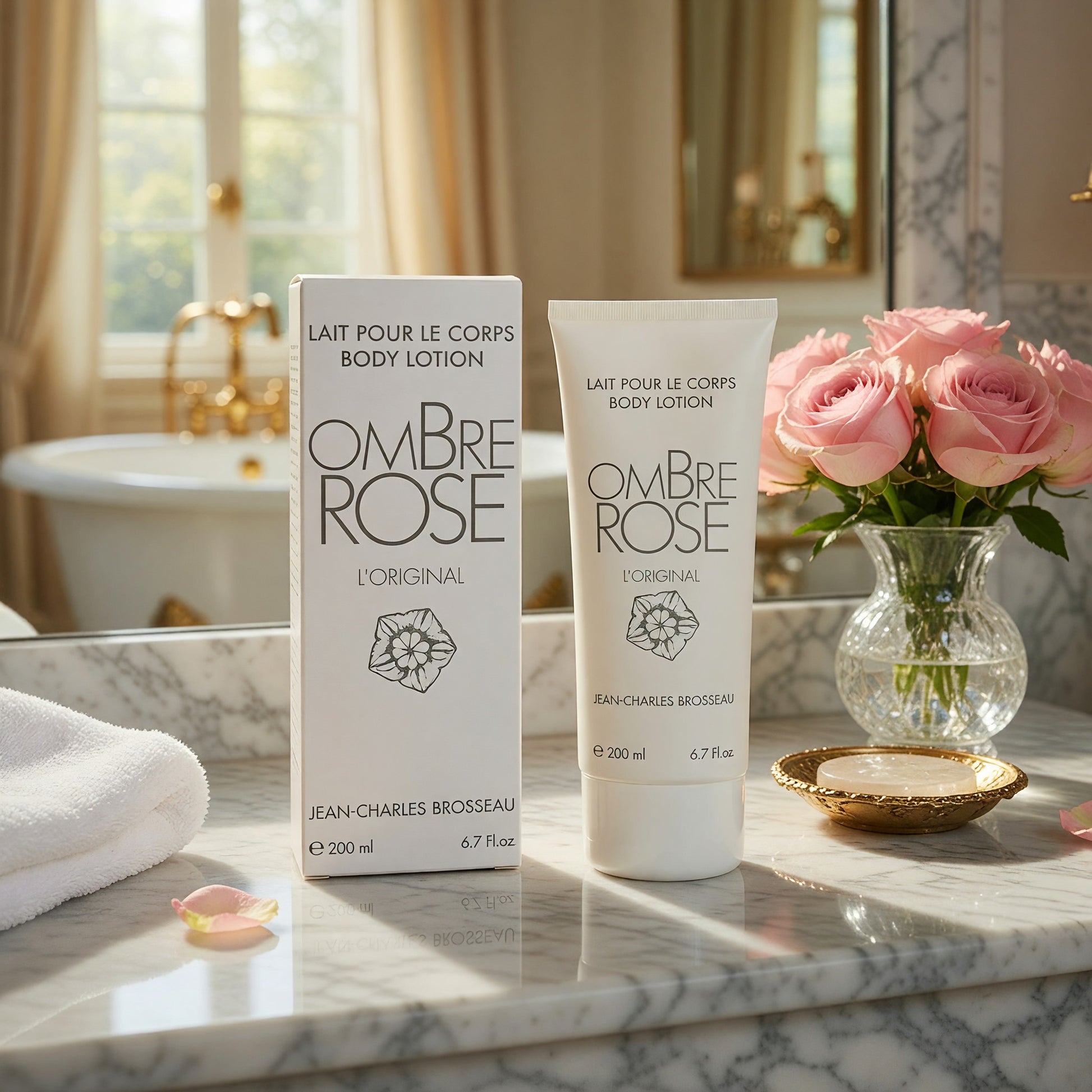 Ombre Rose by Jean-Charles Brosseau, 6.7 oz Body Lotion for Women