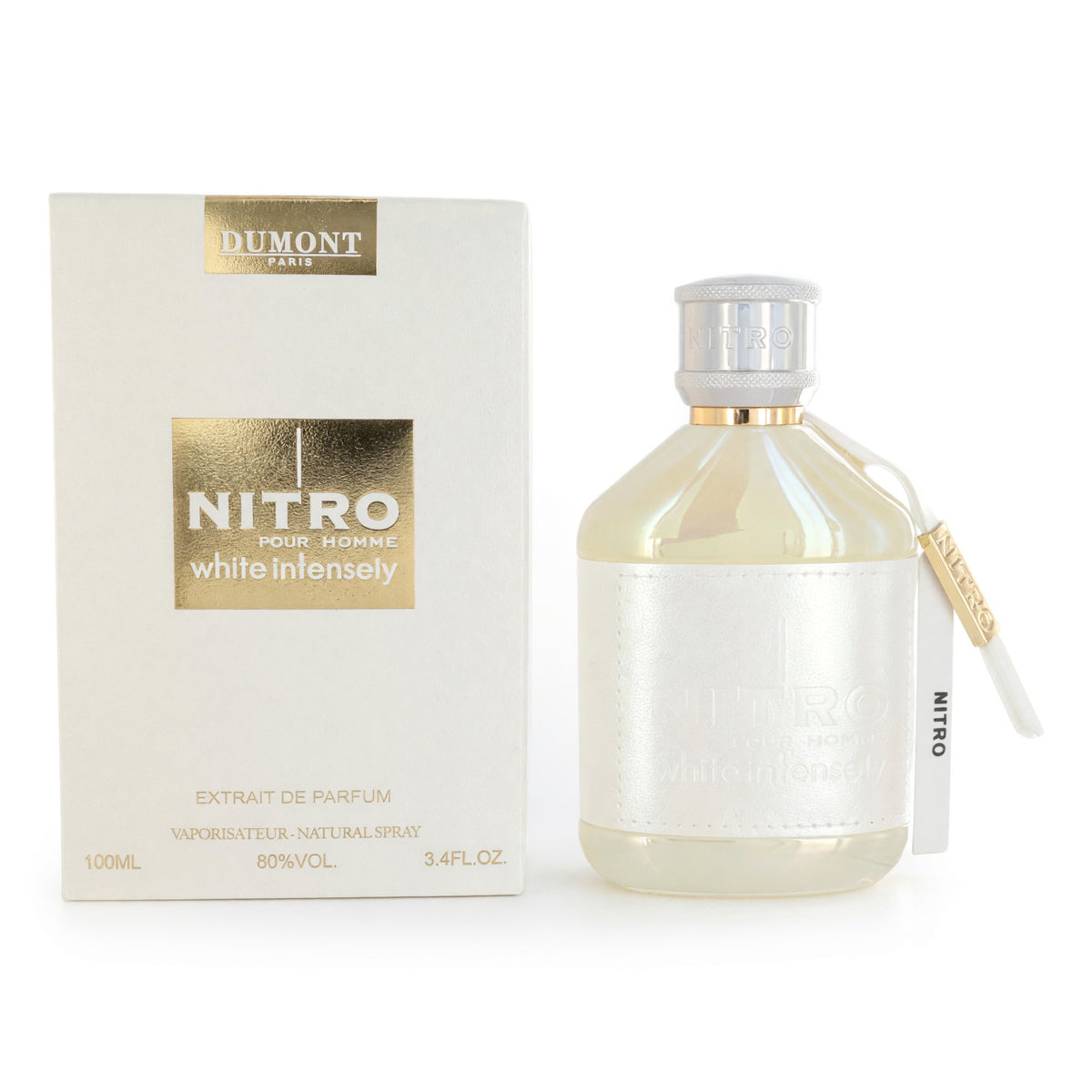 Nitro White Intensely by Dumont, 3.4oz Extrait De Parfum Spray men
