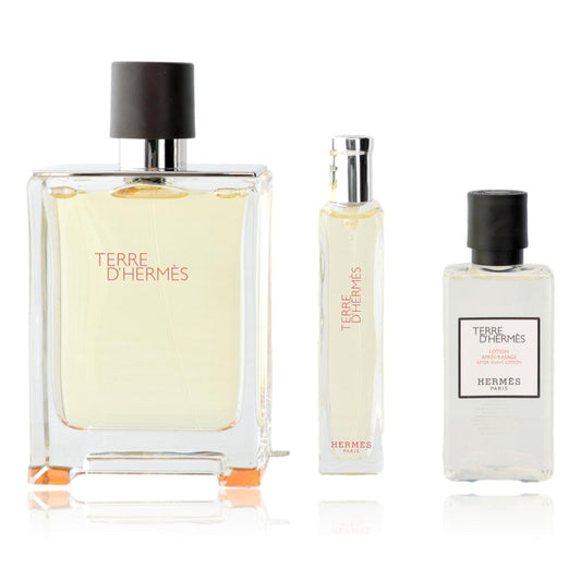 Terre D'Hermes by Hermes, 3 Piece Gift Set for Men 