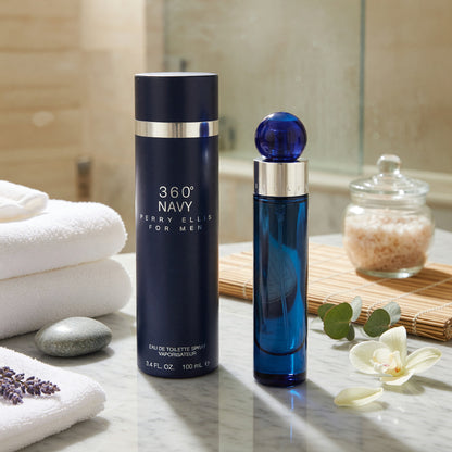 360 Navy By Perry Ellis, 3.4 oz EDT Spray For Men