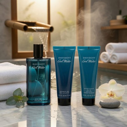 Cool Water by Davidoff, 3 Piece Gift Set for Men