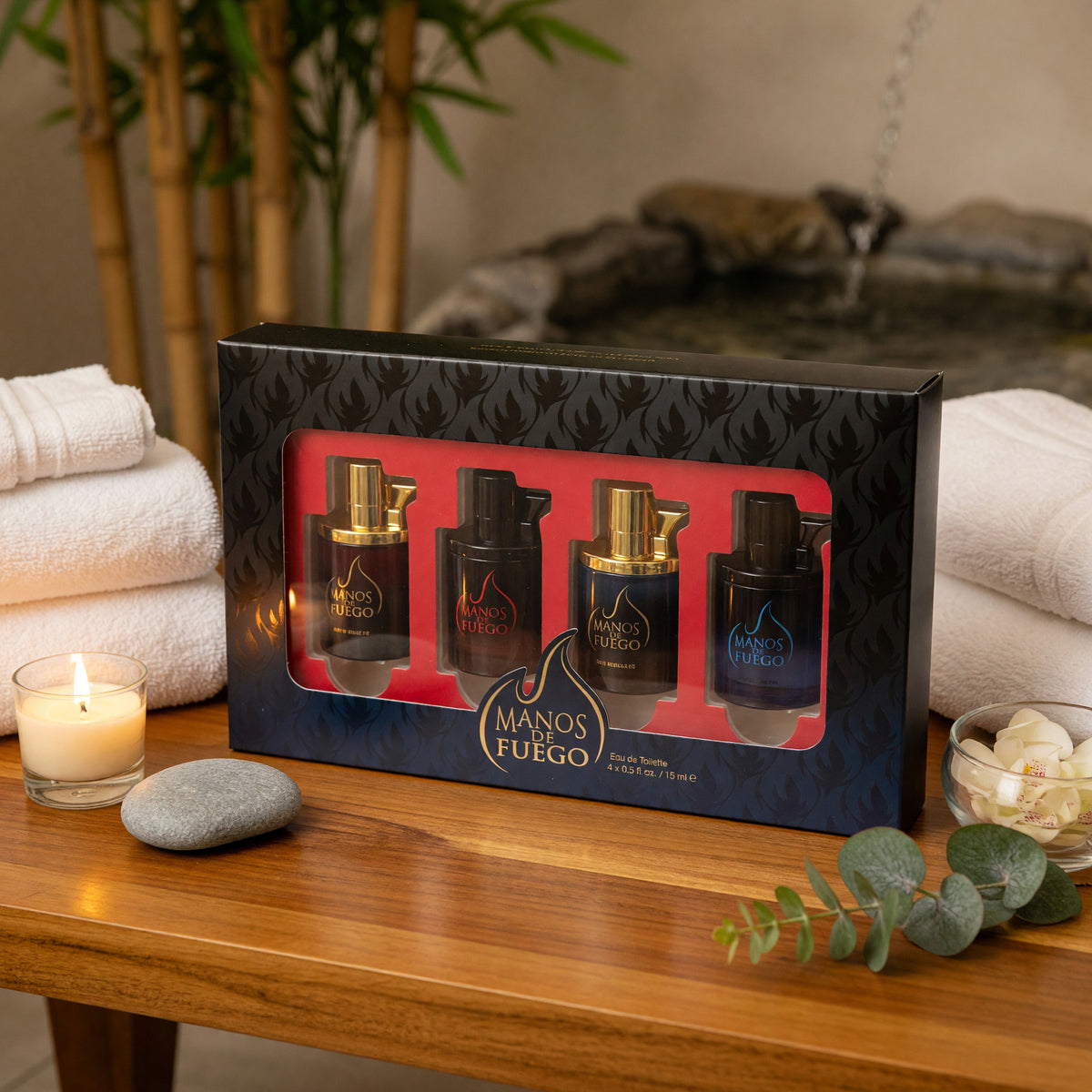Manos De Fuego by Manos De Fuego, 4 Piece Coffret for Men