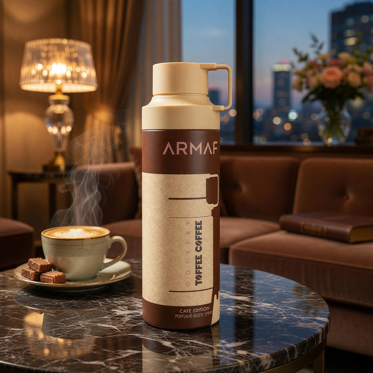 Odyssey Toffee Coffee by Armaf, 6.8 oz Body Spray for Men