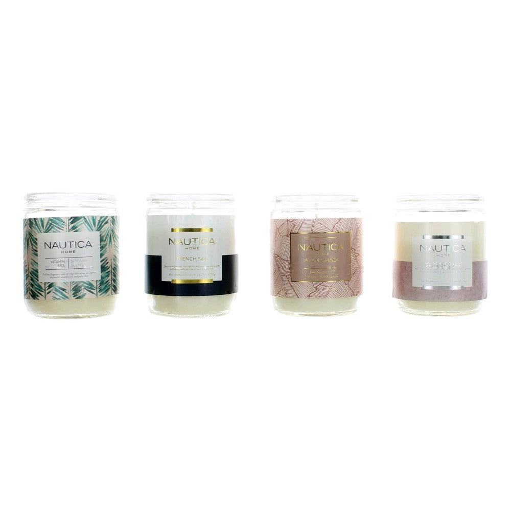 Nautica Warm Seas Collection by Nautica, 4 Piece Candle Set - Multi