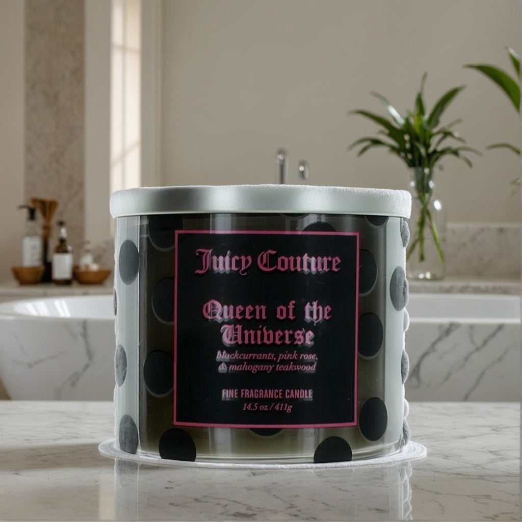 Juicy Couture 14.5oz Soy Wax Blend 3 Wick Candle - Queen Of The Universe