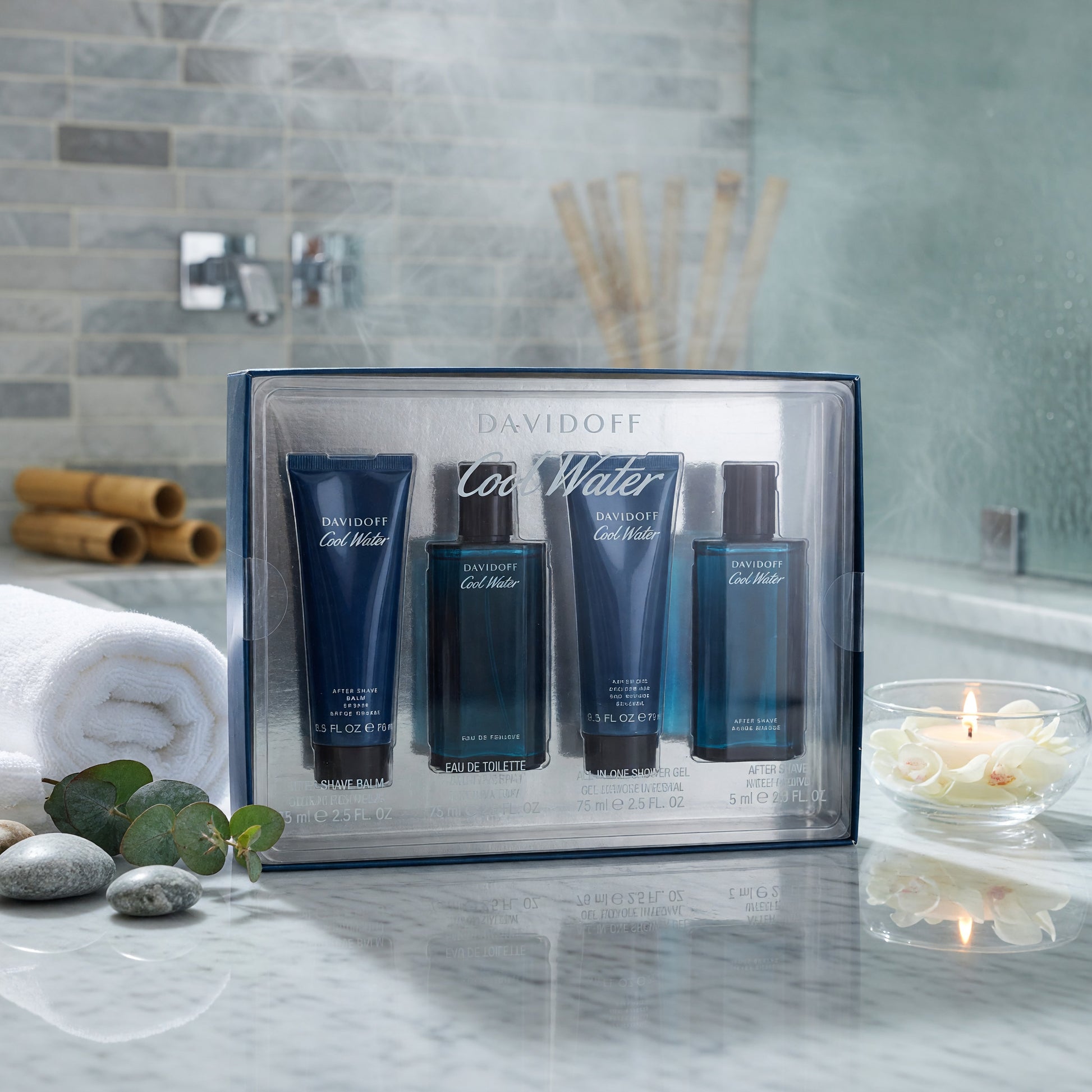 Cool Water by Davidoff, 4 Piece Gift Set for Men