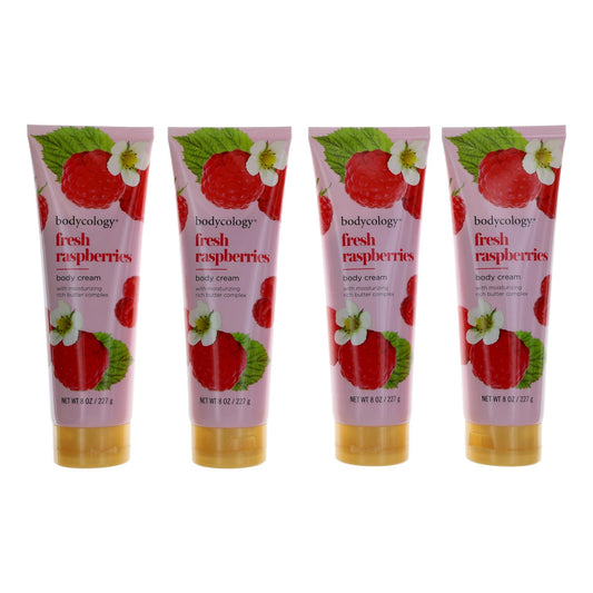 Fresh Raspberries by Bodycology, 4 Pack 8oz Moisturizing Body Cream women
