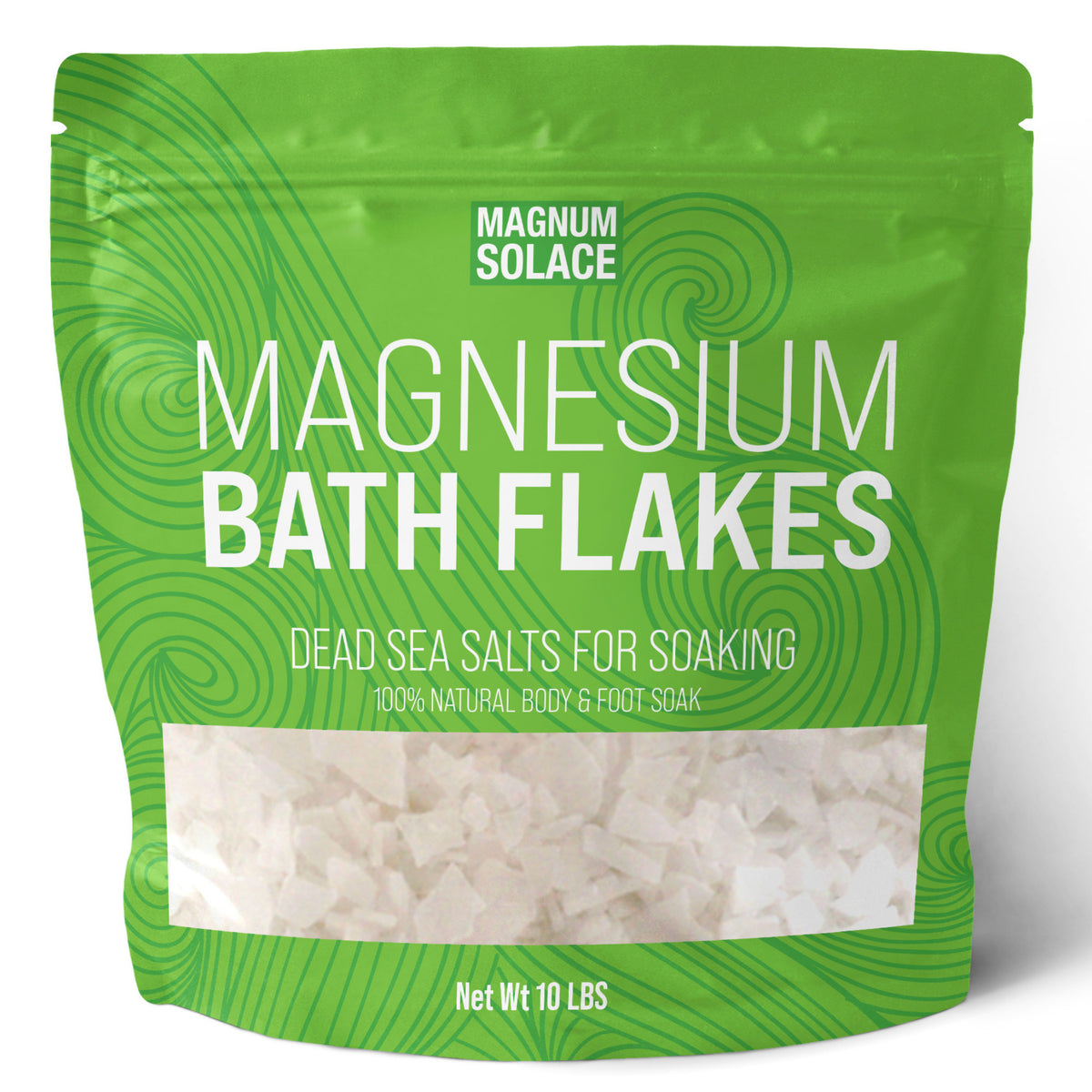 Magnesium Bath Flakes, 10 lbs Dead Sea Salts for Soaking - Unscented