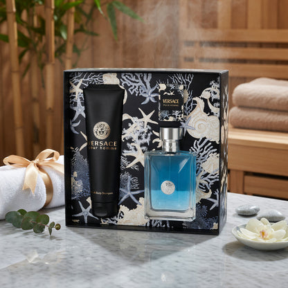 Versace Pour Homme by Versace, 3 Piece Gift Set for Men with Mini
