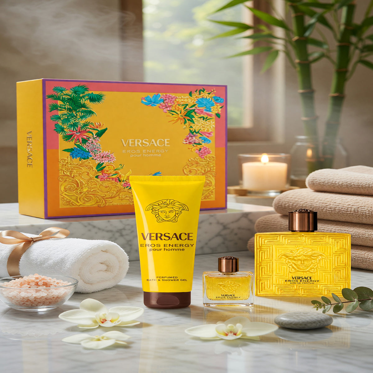 Eros Energy by Versace, 3 Piece Gift Set for Men